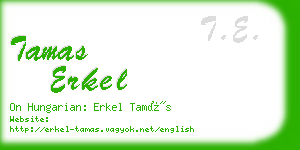 tamas erkel business card